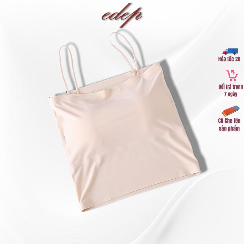 Áo Bra Su Đúc Co Giãn Đàn Hồi 2 Dây Form Dài Xinh Xắn 8882 Nữ Top Trắng