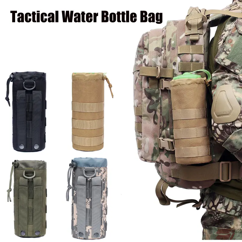Molle Water Bottle Holder for Outdoor Backpack Belt High Quality Hiking Camping Carrier Pouch Waist Bag Travel Kits