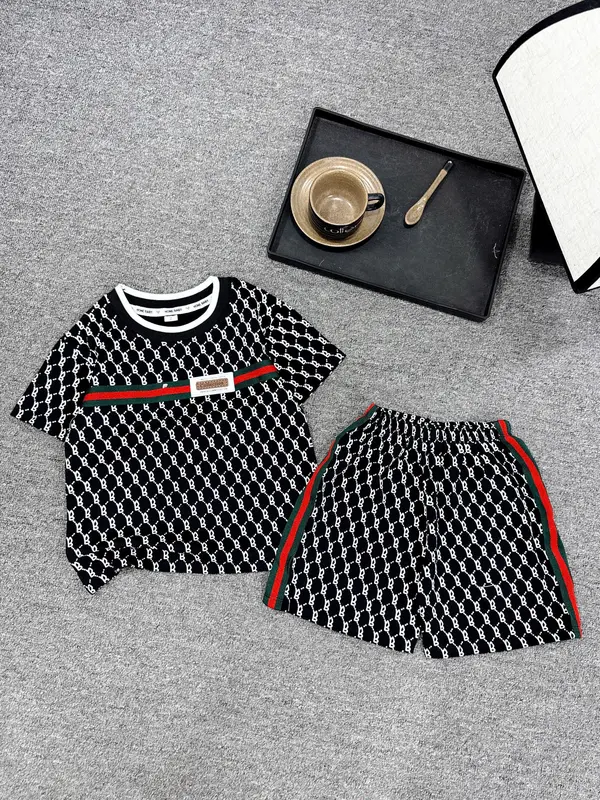 [CT47] Bộ cotton in hình chữ b nhỏ cho bé trai chất cotton mềm mịn size từ 10-39kg 3