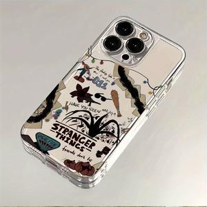 Funda Transparente con Diseño de Caracol para Stranger Things, Carcasa de Antigolpes con Cobertura Total y Protección Precisa, Compatible para iPhone1716promax, 16 15pro 14PLUS 13 12Pro 11 Pro Max X XSMAX