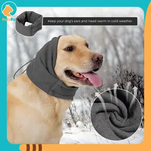 Ikat Kepala Anjing Pelindung Kepala Hangat Tebal Velcro Kuat Adjustable Dog Calming Warm Headband