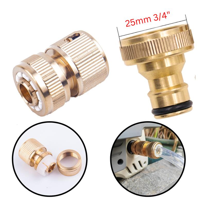 Bộ Khớp Nối Nhanh Ống Nước Cho Máy Rửa Xe Đầu Nối Ống Nước ,Khớp Nối Nhanh 3/4 Ren Trong 25mm