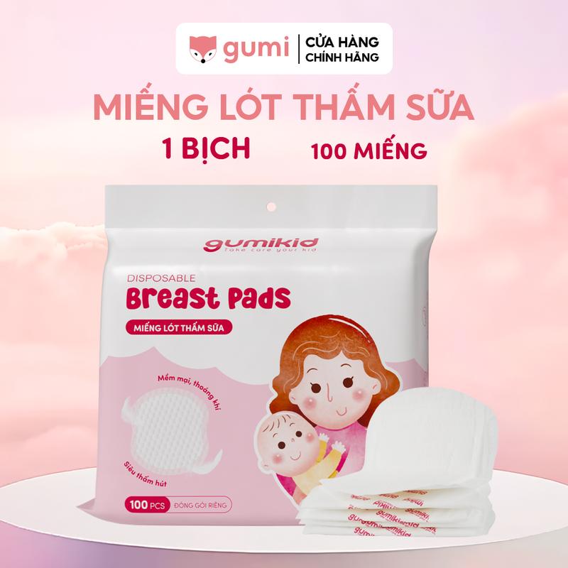   Mall  Miếng Lót Thấm Sữa Gumikid siêu thấm hút chống tràn hiệu quả mềm mại thoáng khí gói 100 chiếc 