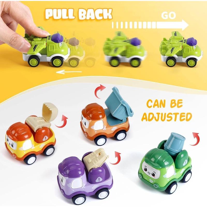 LULULIA Toys for 1 Year Old Boys Gifts, 12 Pcs Pull Back Cars Toddler Toy Cars for 1 2 Year Olds, 1st Birthday Gifts for Boys Girls, Christmas Baby Gifts Boys Toys Age 1 2