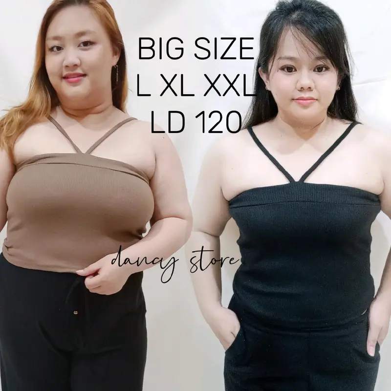 DS-33/ Crop Top BIG SIZE / Atasan Jumbo Wanita Melar Panjang Tank 0