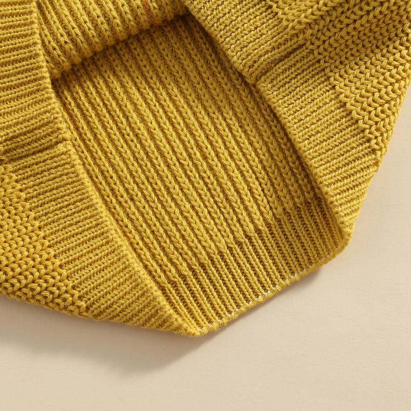 Toddler Baby Round Neck  Warm Long Sleeve Candy Color Knit Pullovers 2