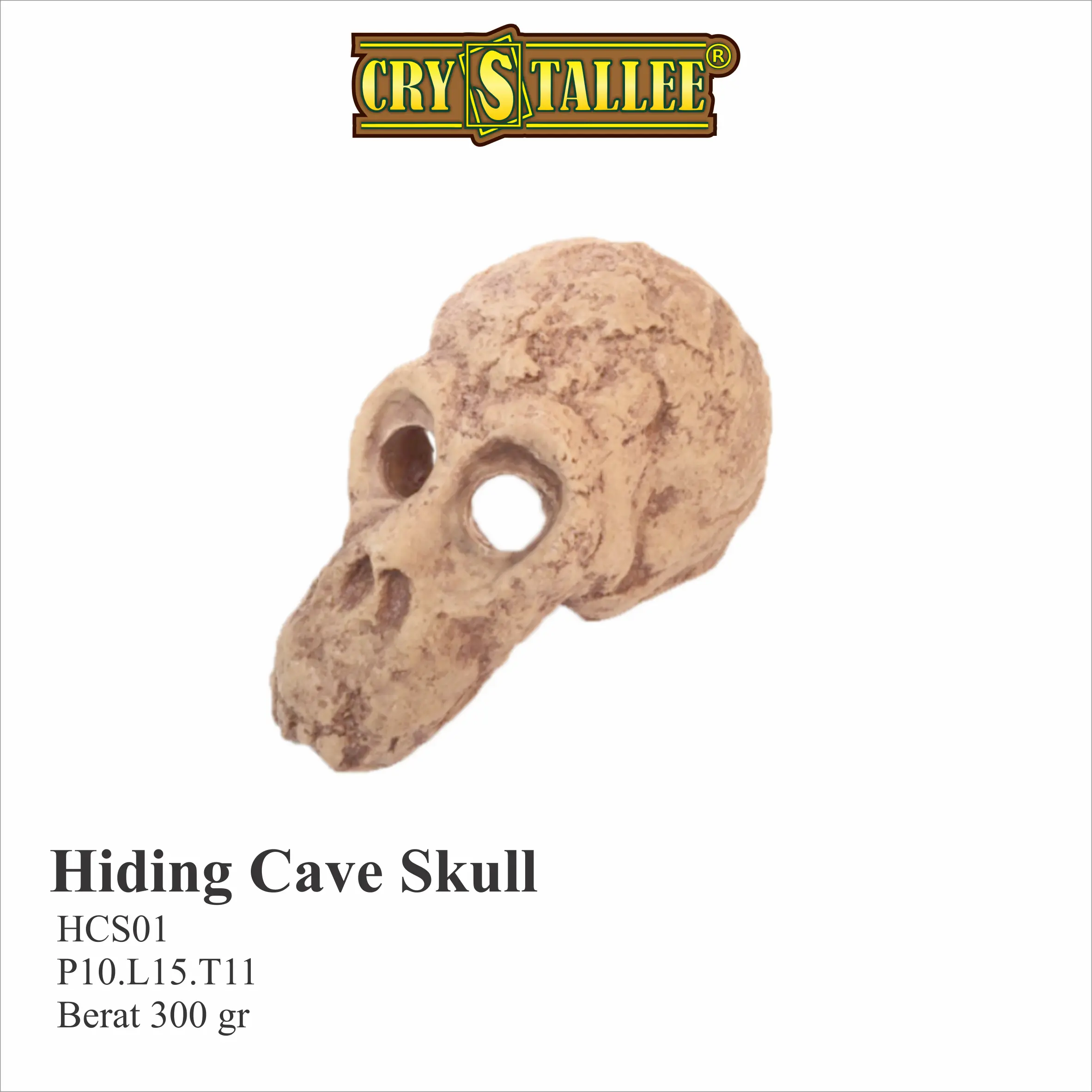 Crystallee Hiding Cave skull
