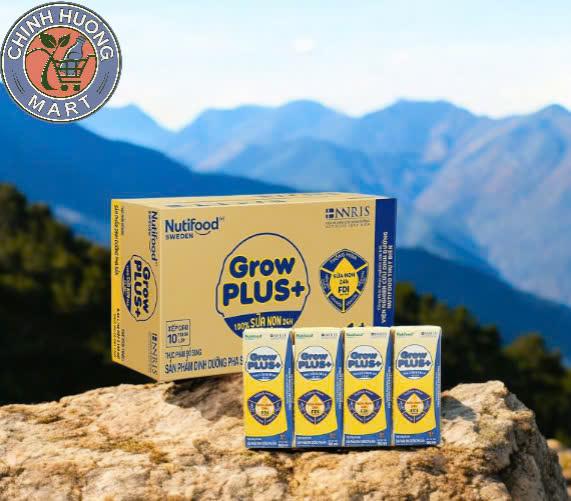 Thùng 48 Hộp 180ml-110ML Sữa Công Thức Pha Sẵn Grow Plus Nutifood Dinh Dưỡng Sữa Non 24h
