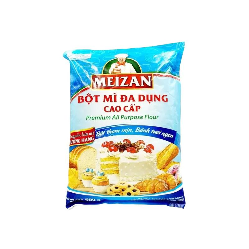 COMBO 5 GÓI Bột Mì Đa Dụng Meizan 500Gr Gói - Chuyên dùng làm bánh bông lan bánh mì mì căn và vỏ bánh hoàn thánh