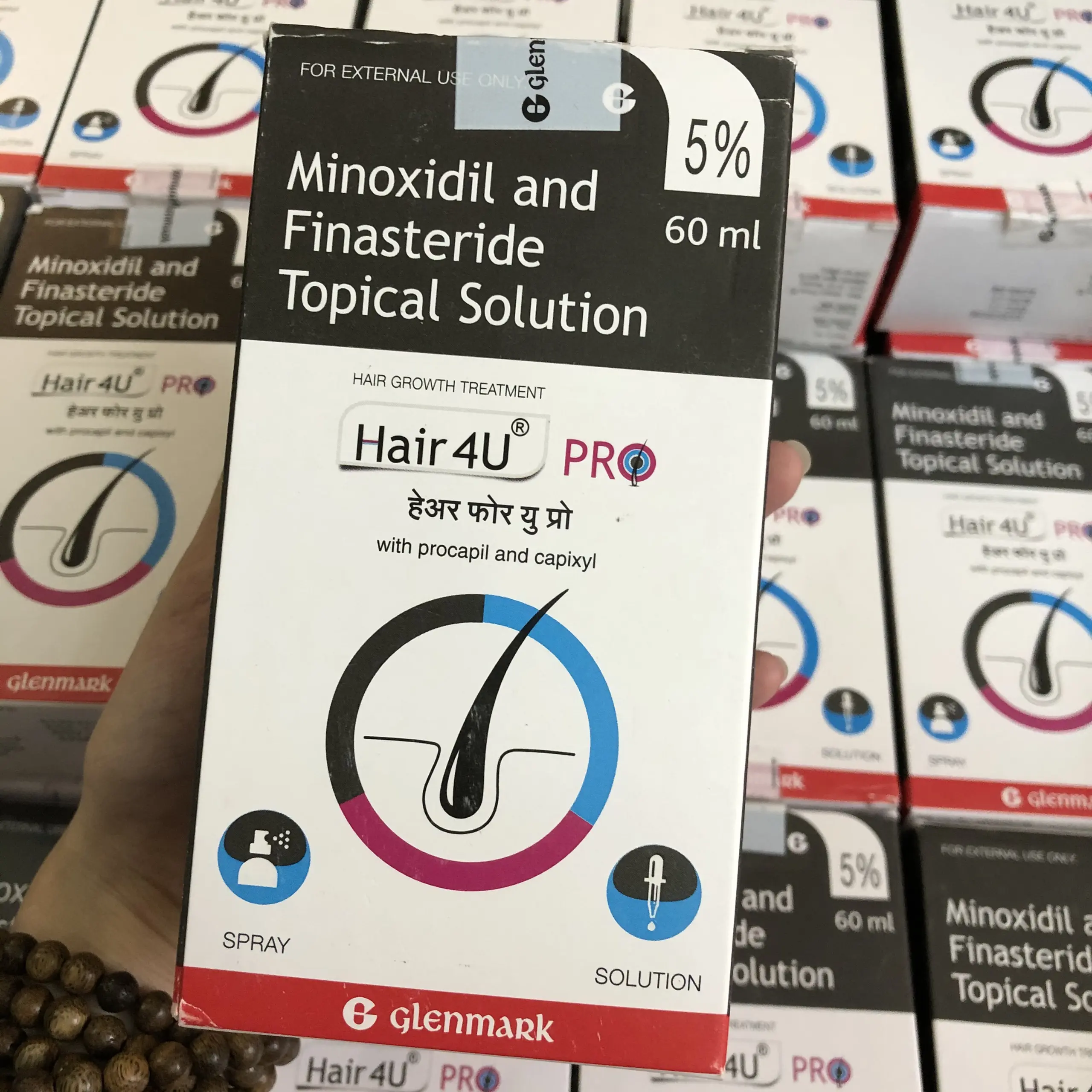 Dung dịch mọc tóc Hair4upro morr trị vitamin xịt kích mọc tóc