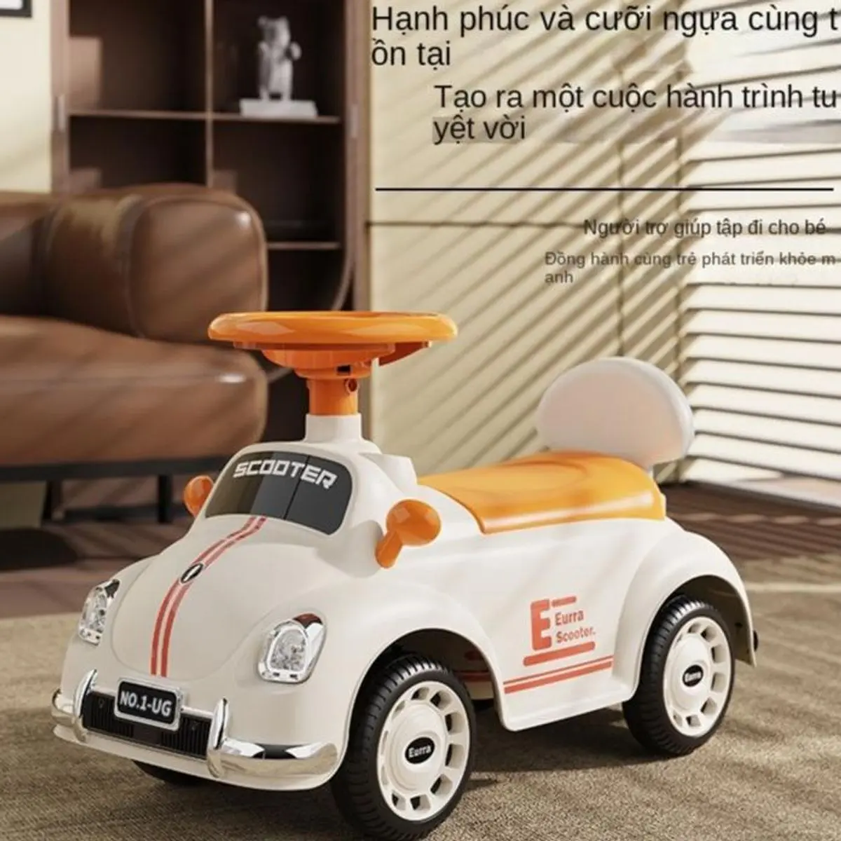 Xe Chòi Chân 4 Bánh Tự Cân Bằng Xiaolexiong HappyBaby – Xe Thăng Bằng, Tập Đi Cho Bé 1-3 Tuổi, Ghế Bọc Nệm, Điều Chỉnh Chiều Cao