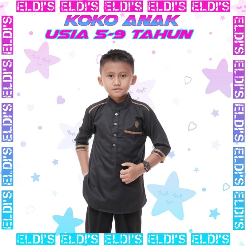 Product Introduction of Baju koko anak laki-laki Muslim lengan 3/4 usia 5-9 tahun Kain Lembut 2