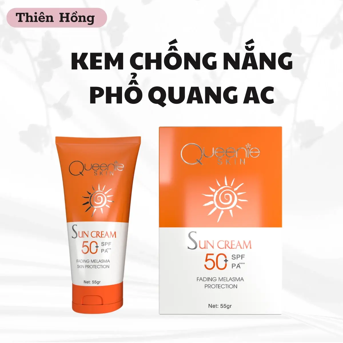 Kem Chống Nắng Phổ Quang A Và C Queenie Skin SRF 50+ Phù Hợp Tất cả các loại da Skincare Nữ Làm Đẹp Da  Sunscreen