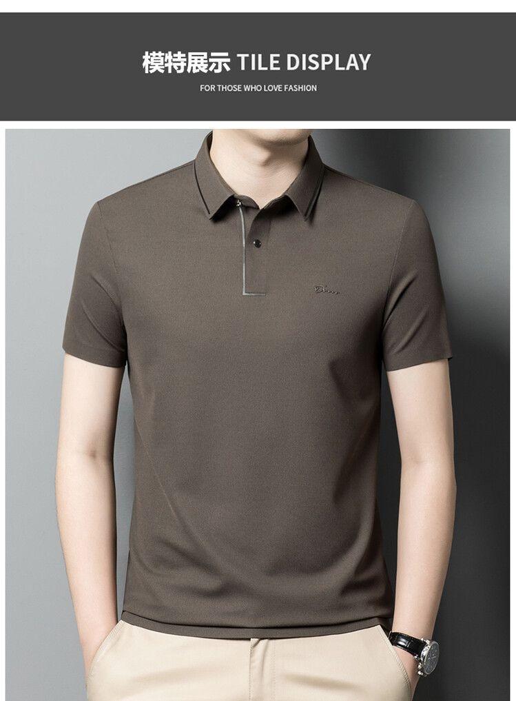 Product Introduction of Áo Thun Nam Ngắn Tay Mùa hè, 100% Cotton Thật, In Ve Áo Nặng, Áo Polo, Dễ Phối Đồ Dáng Rộng Vừa Vặn, Tay Lửng Áo, Dành Cho Nam Giới Menswear Có Cổ 9