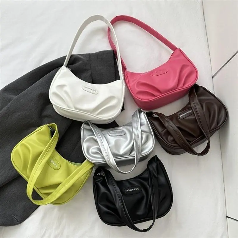simple pleated underarm for Women 2025 New niche design women bag shoulder bag French style casual bag