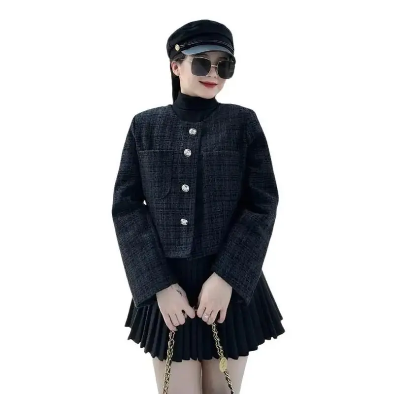 Áo Khoác Nhung, Cổ Tròn, Dành Cho Nữ, Có 4 Màu, Áo Khoác Nữ, Thích Hợp Cho Bữa Tiệc Buổi Tối, Áo Khoác Ngoài, Nữ Top Women Jacket 5