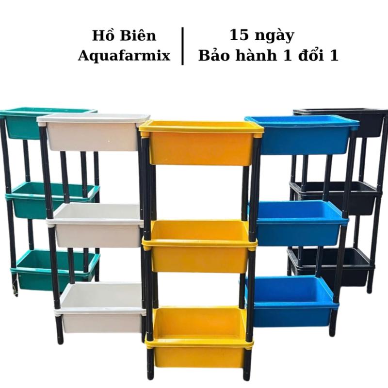 Khay nhựa 3 tầng kích thước 53x38x17cm cho nuôi cá cảnh bể nhựa 20 lít, hồ nuôi cá