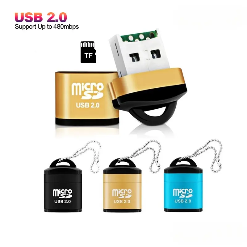 Đầu Đọc Thẻ Micro SD TF, Siêu Nhỏ, Cầm Tay, USB2.0, Tốc Độ Đọc Tối Đa 480mbps, Thích Hợp Cho Máy Tính / Máy Tính Xách Tay