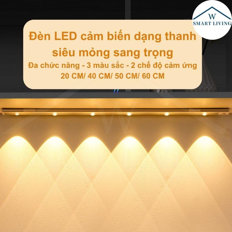 Đèn cảm biến tự động sáng siêu mỏng thanh trắng 3 màu sáng 2 chế độ cảm ứng đa chức năng đèn trang trí đèn ngủ sang trọng thông minh dán tường Gia dụng thông minh bóng đèn LED phạm vi cảm ứng rộng sạc USB type C đèn đêm