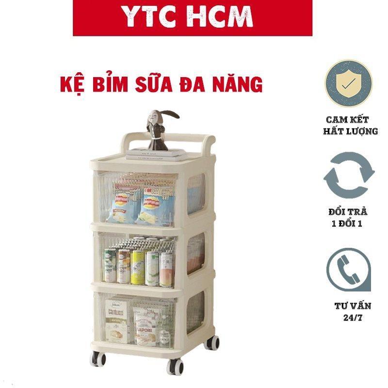 Kệ 3 4 tầng đa năng có bánh Xe đẩy spa Giá để đồ bỉm sữa tiện lợi Kitchen