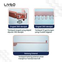 Gambar Jemuran Dinding Baju Alumunium Liveo LV-308 / Jemuran Lipat Gantung - Black dari Liveo Household Kota Administrasi Jakarta Utara 4 Tokopedia