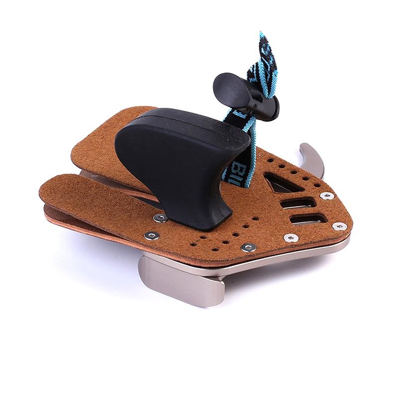 Product Introduction of Bicaster Archery Finger Tab Guard Protection Genuine Leather + Aluminum S/M/L For Tradition Recurve Bow 10