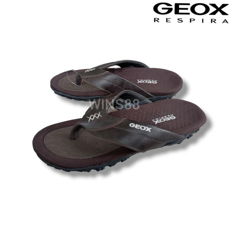 SANDAL JEPIT PRIA GEOX SENDAL KULIT ASLI MURAH DENGAN OUSOLE KARET EMPUK DAN NYAMAN DIPAKAI 2
