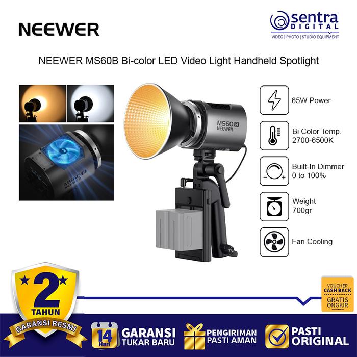 Gambar Neewer MS60B Portable Bi-Color LED Video Light Continuous Monolight with APP Control For Video Live Streaming X01 dari Sentra Digital Kota Administrasi Jakarta Barat Tokopedia
