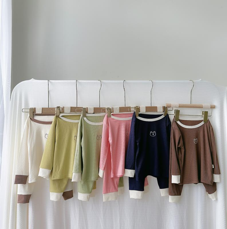 Bộ quần áo dài tay Vải Len Tăm cho bé sơ sinh 3-12kg, nhiều màu Sang cho các mẹ lựa chọn BO139