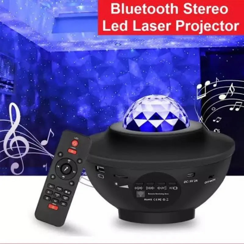 LED Proyektor Lampu Tidur Galaxy Nebula Dengan Speaker Langit 2 in 1 - Lamp Starry Projector Light Bluetooth 1