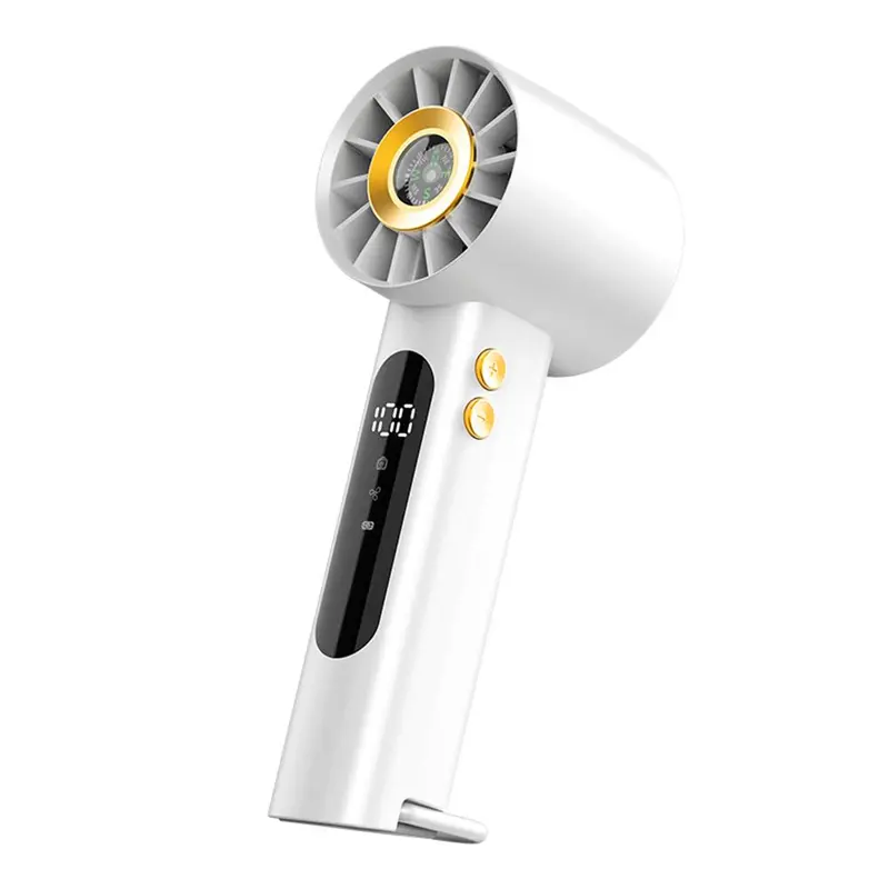 USB Rechargeable Handheld Fan, Portable Desktop Fan with Digital Display, Adjustable Wind Speed Fan for Home Office Travel Outdoor, Multipurpose Fan 5