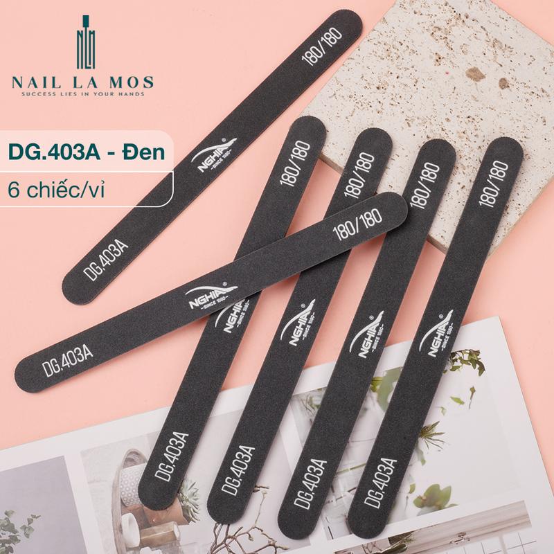 Dũa móng tay Kềm Nghĩa DG403A DG403B chính hãng - Dũa giấy vỉ nhựa cao cấp chuyên dụng làm nail (6 chiếc/vỉ) 6
