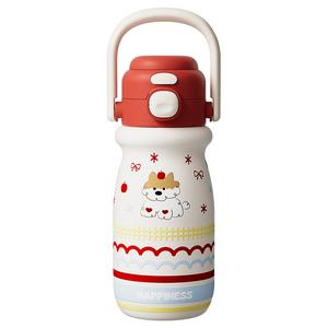 Cawan Tote Krim, Nilai Tinggi, Kapasiti Besar, Cawan Pegang Tangan Mudah Alih, Reka Bentuk Kartun, Diperkukuh dengan Keluli Tahan Karat 316, Cawan Air, Ketibaan Baru Kitchenware Merah