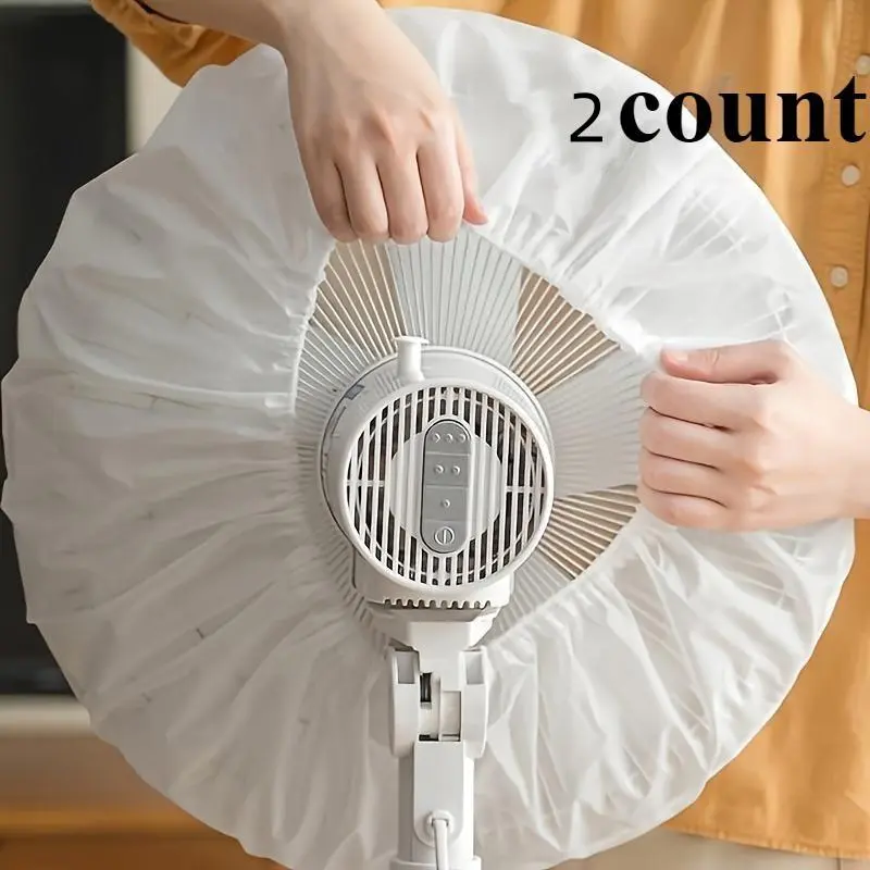 Electric Fan Dust Cover, 2 Counts Waterproof Dustproof Fan Cover, Household Dust Cover for Living Room Bedroom Dormitory Office