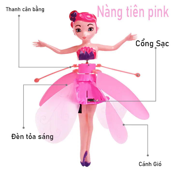 Trò chơi nàng tiên nhỏ fairy bay cảm ứng sử dụng công nghệ pin sạc lithium 7