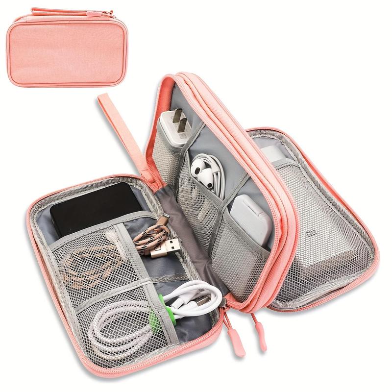 Product Introduction of Electronics Accessories Storage Bag, 1 Count Waterproof Cable Organizer, Travel Essentials Storage Bag, Portable Storage Bag for Home & Travel, Computer 5