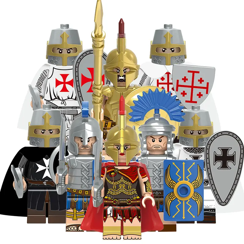 Khối Lắp Ráp, Ngựa Chiến Trung Cổ Hiệp Sĩ Teutonic, Hiệp Sĩ Thần Bí Và Chiến Binh Spartacus, Mô Hình Hành Động Mini Cổ Đại Đồ Chơi Xây Dựng Cho Trẻ Em, DT8901 G0128 G0133 GH0261 GH0262 X0164 X0316 X0320 X0348 7
