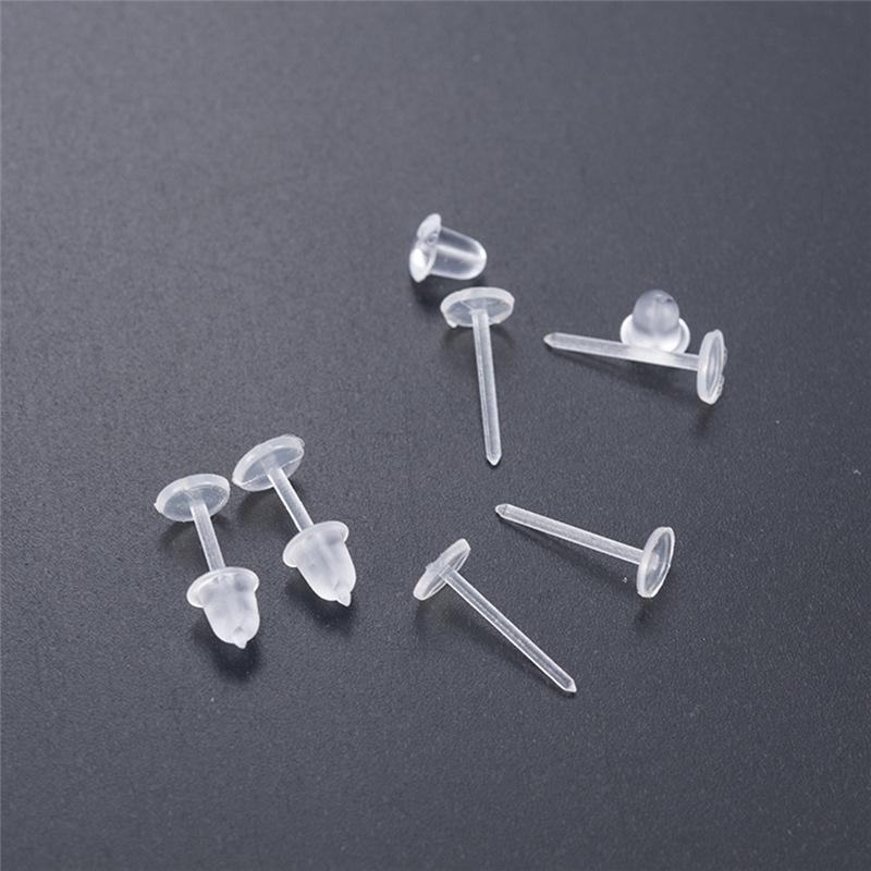Bông Tai Tự Làm Bằng Nhựa Trong Suốt, Phong Cách Hàn Quốc Và Nhật Bản Mới, 50 Gói, Chăm Sóc Xỏ Khuyên Tai, Đinh Tán Tai, Nút Bịt Tai Thân Thiện Với Môi Trường 1