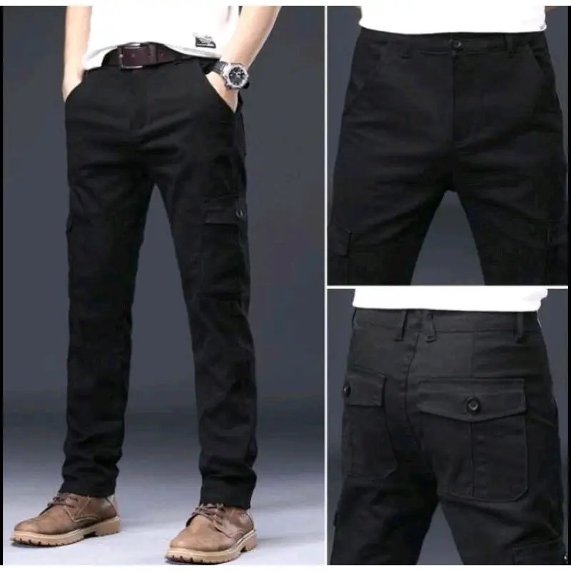 Cargo Pants 6 pockat Straight Cut  Seluar Kerja Lelaki Dan Perempuan ready stock