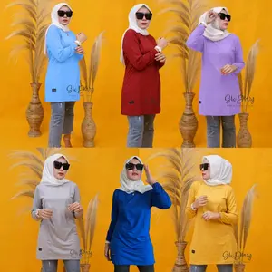 Atasan Wanita Kaos Tunik Polos Six Diary Original
