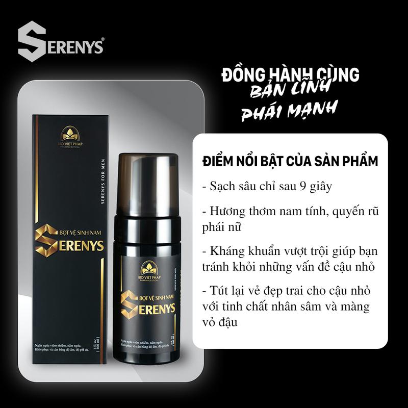 Bọt Vệ Sinh Nam Serenys 100ML - Làm Sạch, Khử Mùi, Chiết Xuất Thảo Dược Tự Nhiên 8