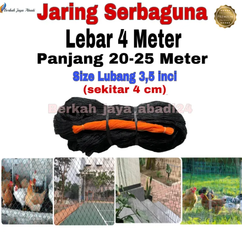 Jaring pagar ayam ukuran 4x25 meter bisa untuk pagar ayam jaring kandang ayam jaring pagar tanaman 0