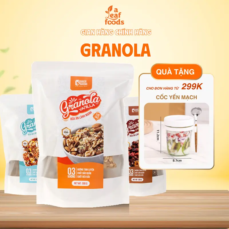 Granola hạt ngũ cốc Baker Baking, không đường healthy, eatclean 0