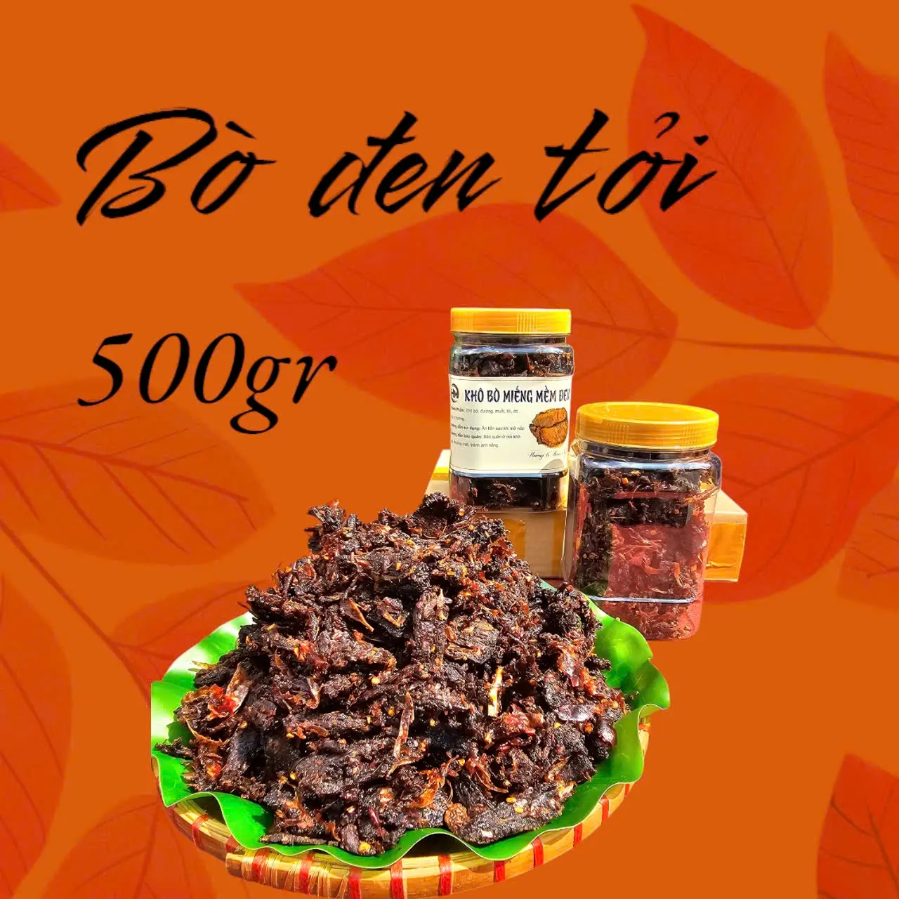 KHÔ BO ĐEN VIP  NHÍ MỀM HŨ 500g  NGON THƠM DAI NGỌT ĂN VẶT  SANACH
