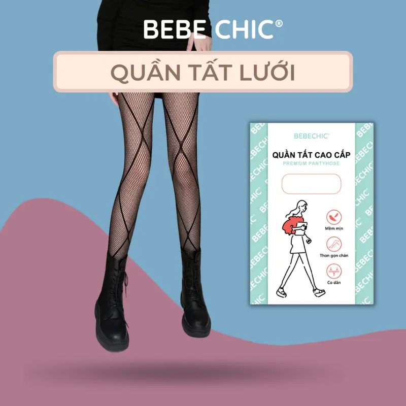 Quần Tất Lưới Cao Cấp Kẻ Ô Co Giãn Tốt QT05 0