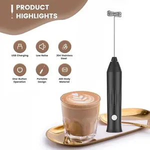 Mixer Rechargeable Milk Frother Egg Coffee Whisker SW-MFB40 3 Speeds 1 Whisks 800mAh Type C Cordless Foam Maker for Dalgona