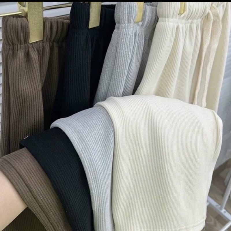 (Combo 2 quần và mua lẻ 1 quần )Quần ống suông chất liệu nỉ tăm Thu Thủy Fashionn chất vải nỉ dày dặn mặc mùa thu đông Pants nữ Women ong quan xuong