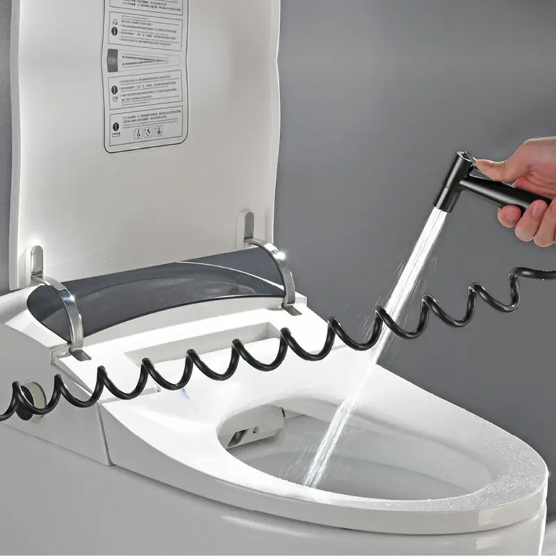 Dây sen, dây xịt ruột gà xoắn lò xo nhựa PU kéo dãn 1.5m dùng cho hệ thống vòi sen, vòi xịt vệ sinh 5