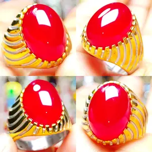 Batu Akik Natural Red Baron Chalsedony Kristal Super Quality