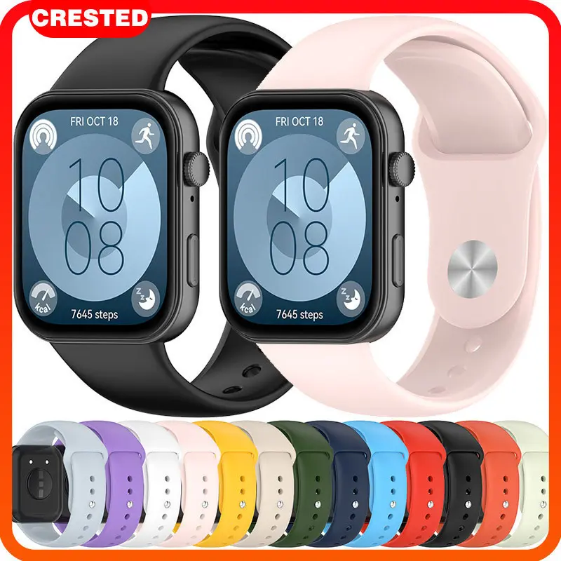 Dây Đeo Silicone Cho Huawei Watch Fit 3 Mềm Thể Thao Cao Su Dây Đeo Cổ Tay Phụ Kiện Đồng Hồ Thông Minh Cho Huawei Fit 3